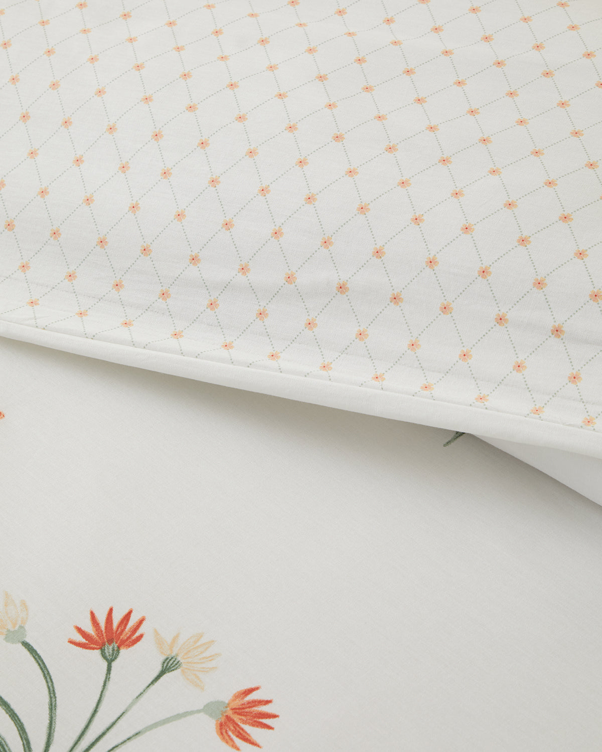 Cotton Single Size Duvet Cover Set 160x220 cm Green - Yellow (view 6)