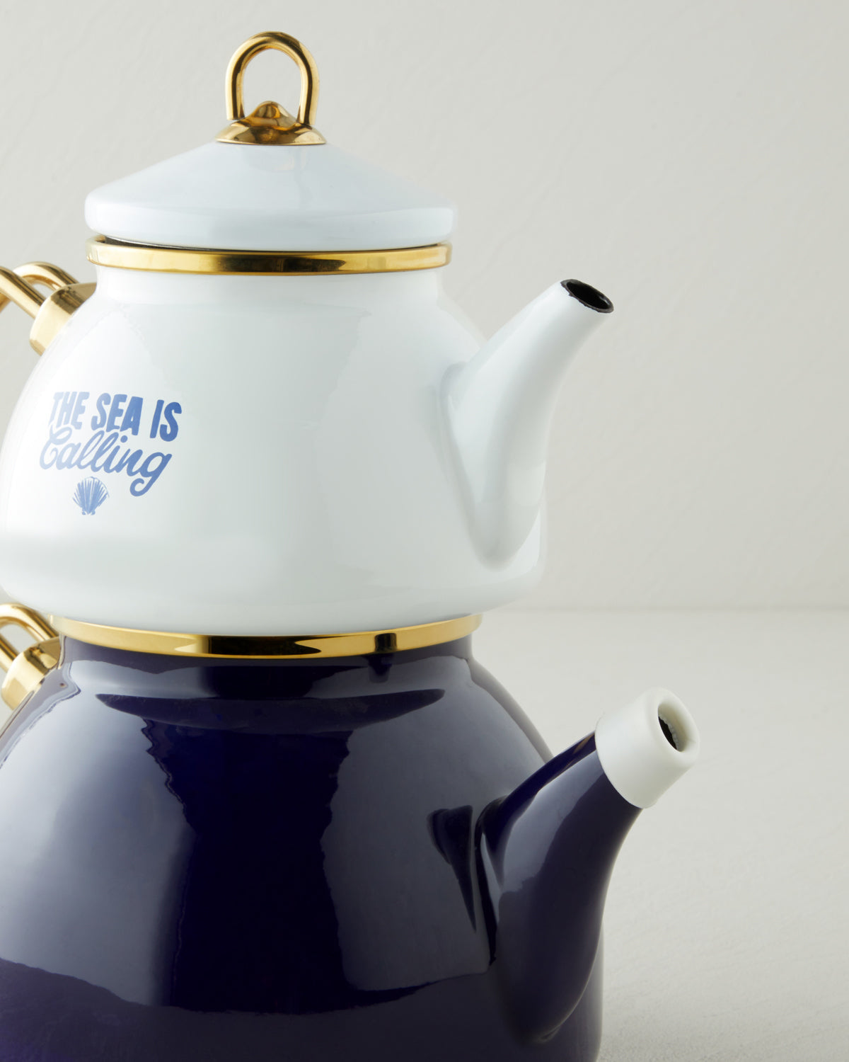 Blue Horizon Enamel Tea Pot 1.1 Liter + 2.3 Liter Navy Blue (view 4)