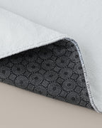 Gridline Anti-slip Base Bath Mat Set 60x100 cm + 50x60 cm - White & Gray (view 3)