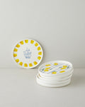 Dolce Vita Ceramic 6 pcs Cake Set 20 cm Yellow