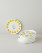 Dolce Vita Ceramic 6 pcs Cake Set 20 cm Yellow