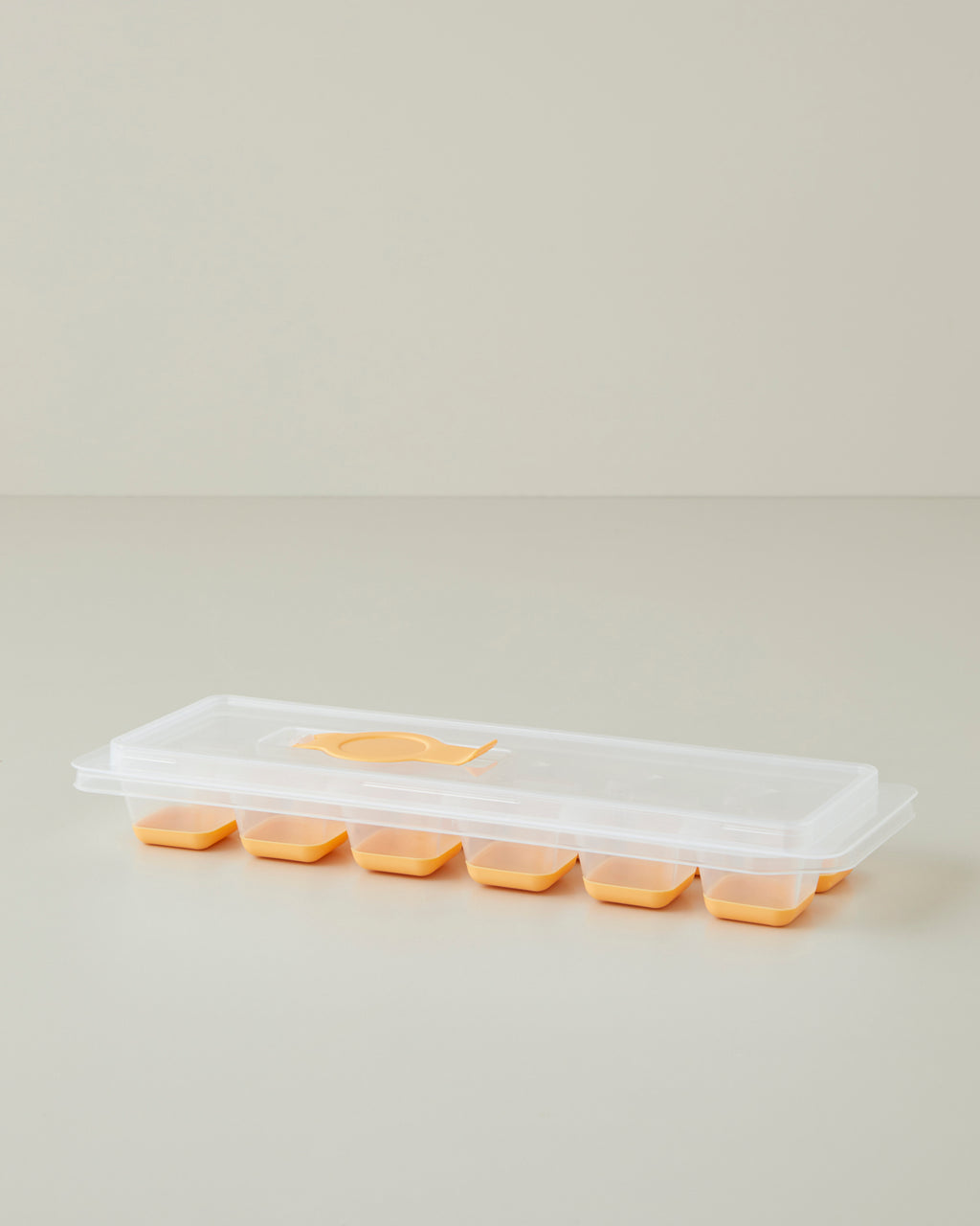 Virginie Plastic Ice Cube Tray Kitchen Tool 24x10 cm - Orange