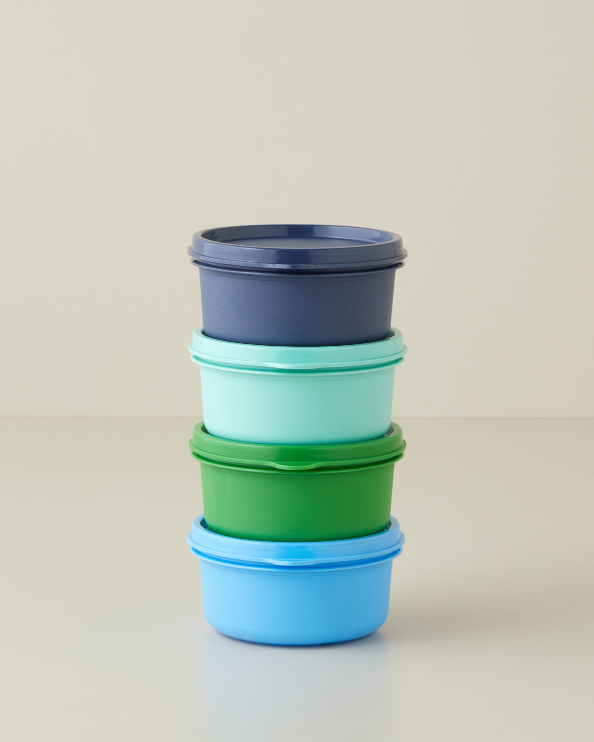 Aline Plastic 4 pcs Storage Container 280 ml Green - Blue