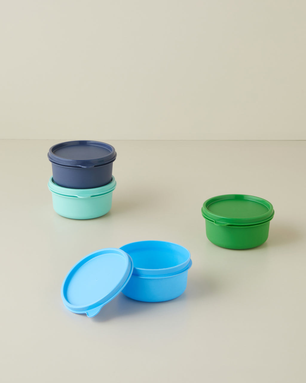 Aline Plastic 4 pcs Storage Container 280 ml Green - Blue (view 2)