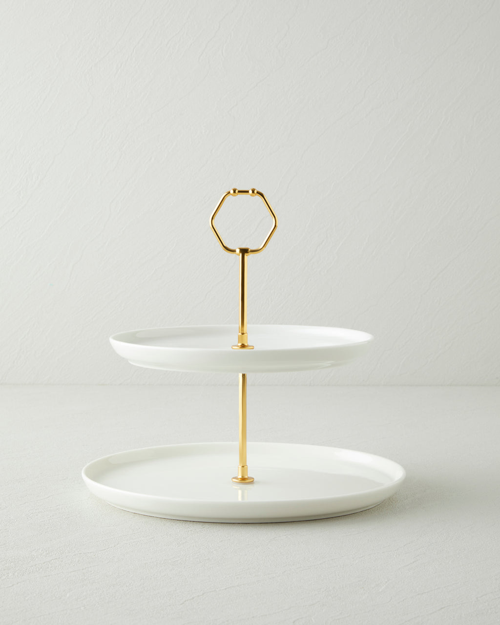 Verona Porcelain Cookie Stand 21+26 cm White
