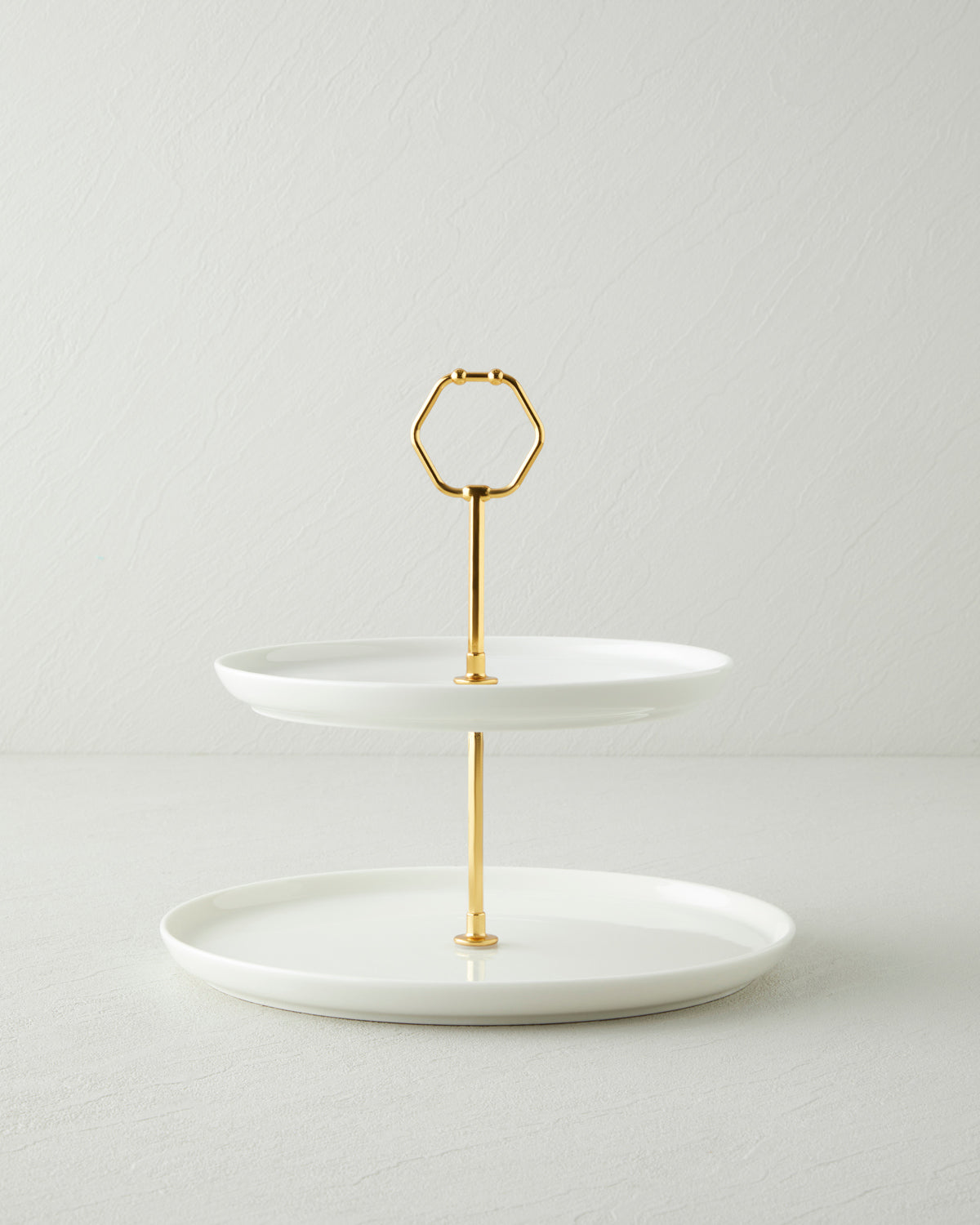 Verona Porcelain Cookie Stand 21+26 cm White
