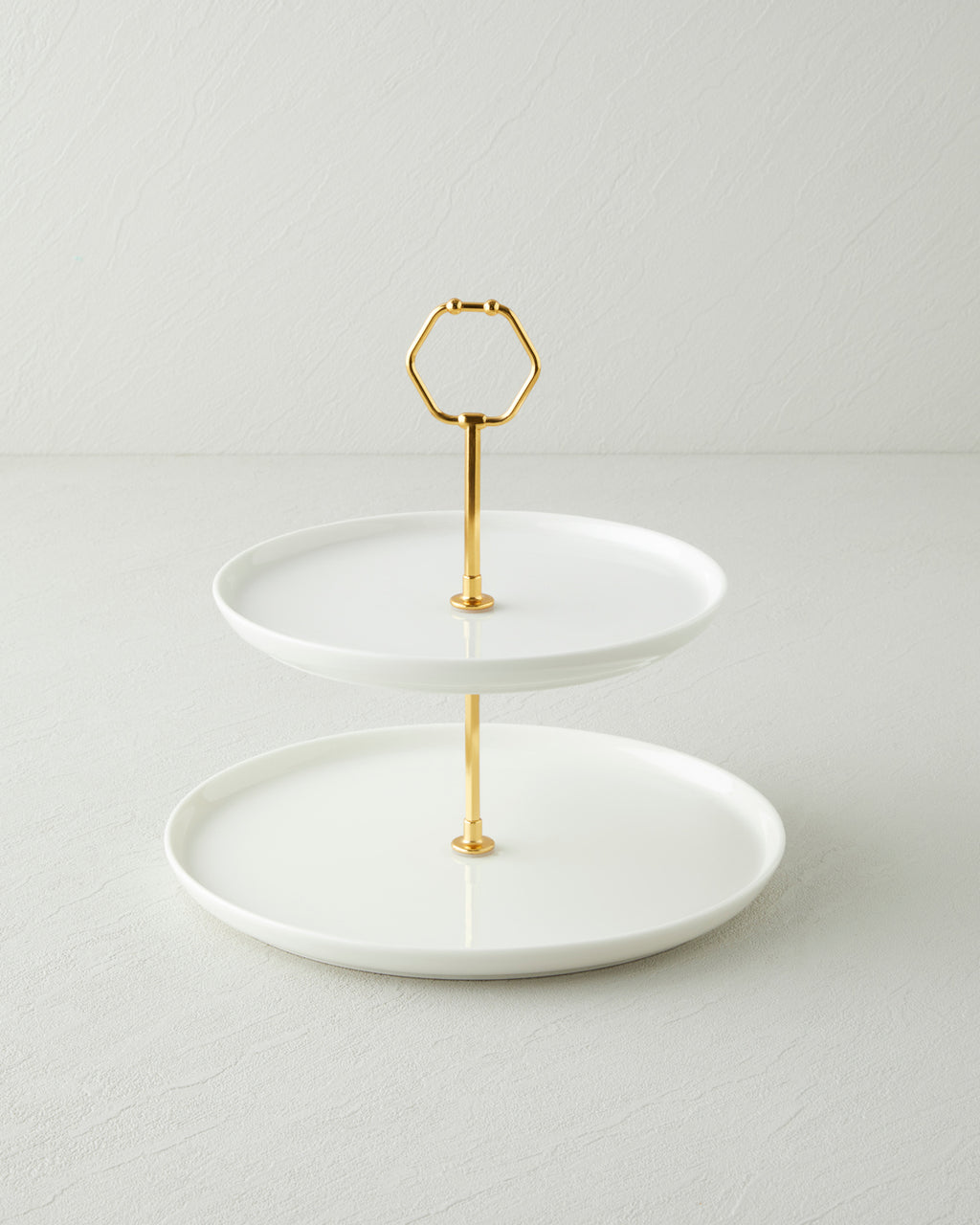 Verona Porcelain Cookie Stand 21+26 cm White (view 2)