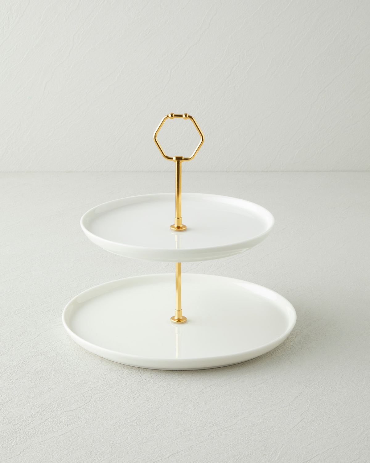 Verona Porcelain Cookie Stand 21+26 cm White (view 2)