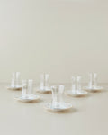 Bloomline Bone Porcelain 12 Pieces 6 Servings Tea Set 170 ml White
