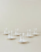 Bloomline Bone Porcelain 12 Pieces 6 Servings Tea Set 170 ml White
