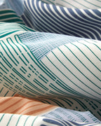 Easy Iron Single Size Duvet Cover Set 160x220 cm Dark Green - Orange (view 5)