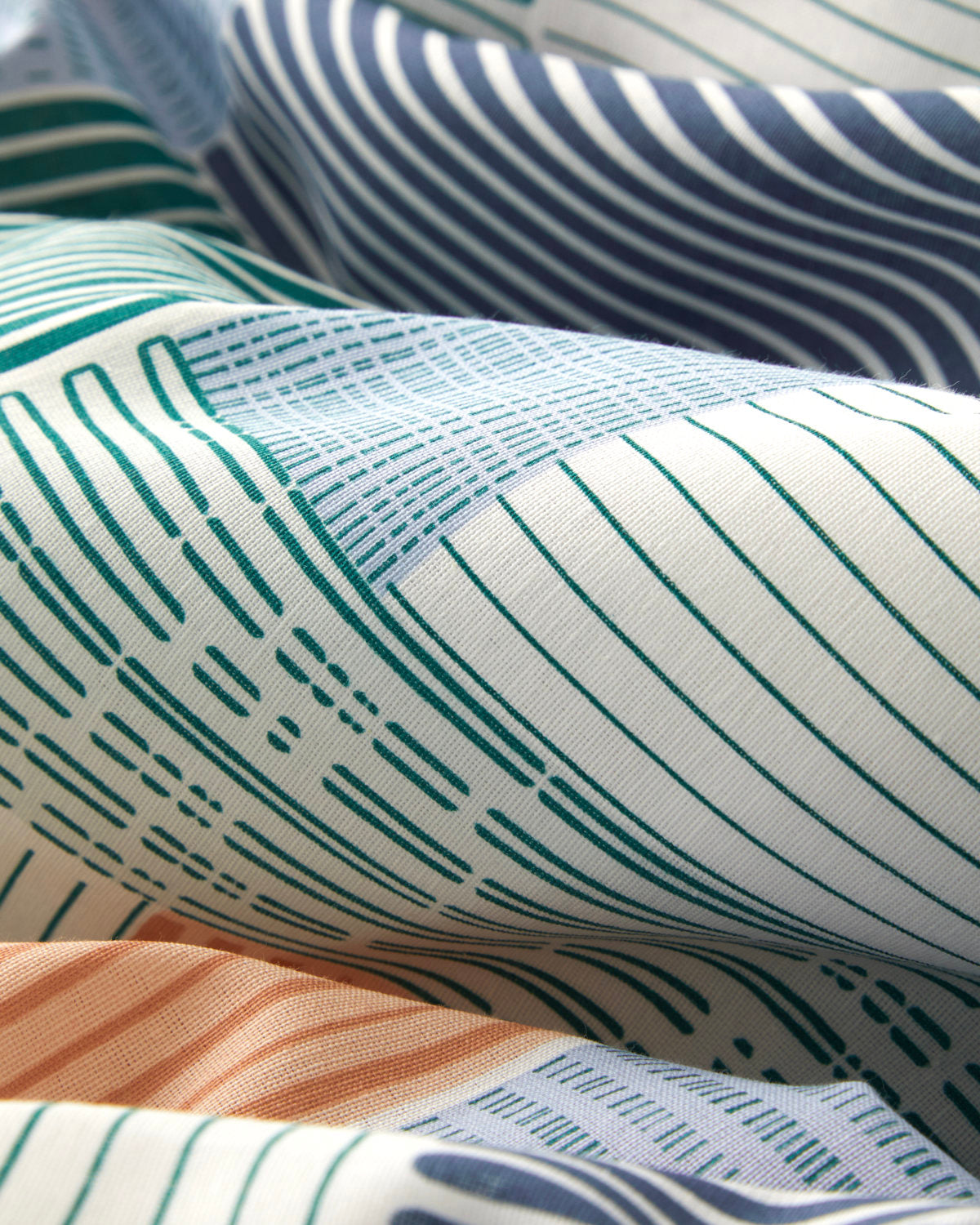 Easy Iron Single Size Duvet Cover Set 160x220 cm Dark Green - Orange (view 5)