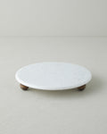 Elegant Marble Cake Stand 25 cm White