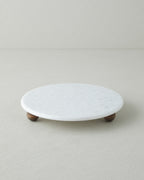 Elegant Marble Cake Stand 25 cm White