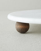 Elegant Marble Cake Stand 25 cm White (view 3)