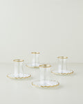Glass 8 Pieces 4 Servings Tea Set 170 ml Gold