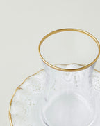 Glass 8 Pieces 4 Servings Tea Set 170 ml Gold (view 4)