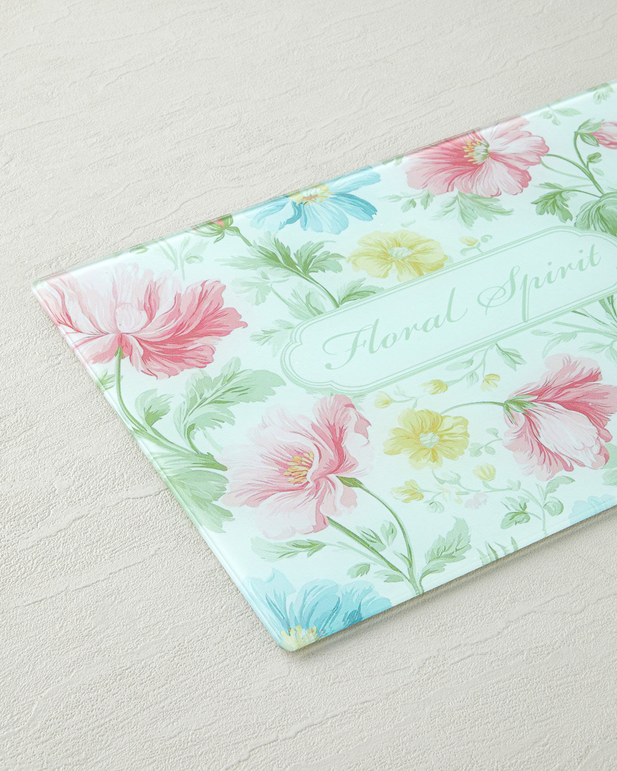 Glass Cutting Board 25x35 cm Pink - Blue (view 3)