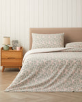 Easy Iron Single Size Duvet Cover Set 160x220 cm Pink - Green