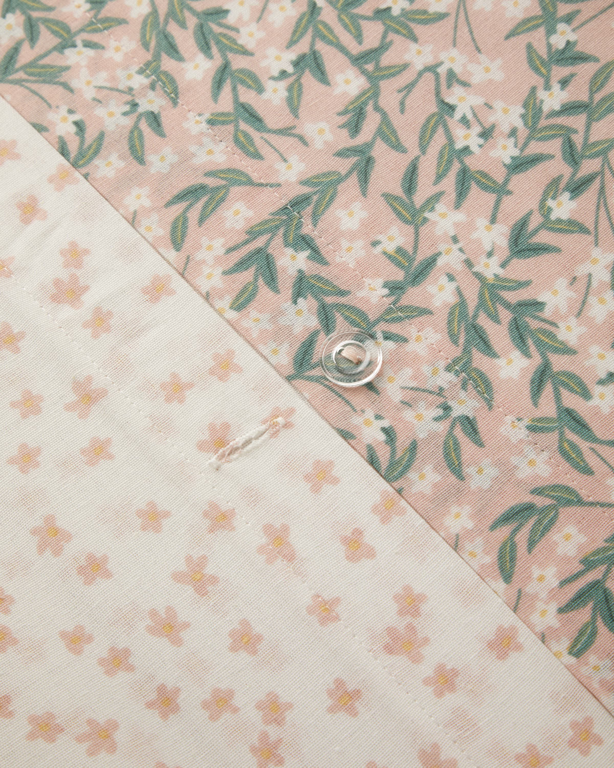 Easy Iron Single Size Duvet Cover Set 160x220 cm Pink - Green (view 6)