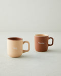 Ceramic 2 pcs Mug 150-230 ml Cream - Brown