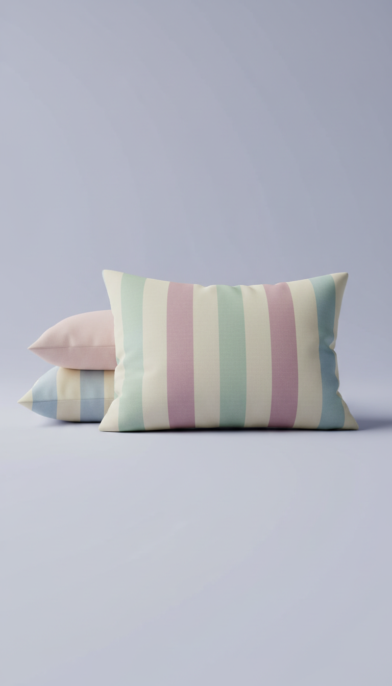Buttercup Stripe decorative cushion